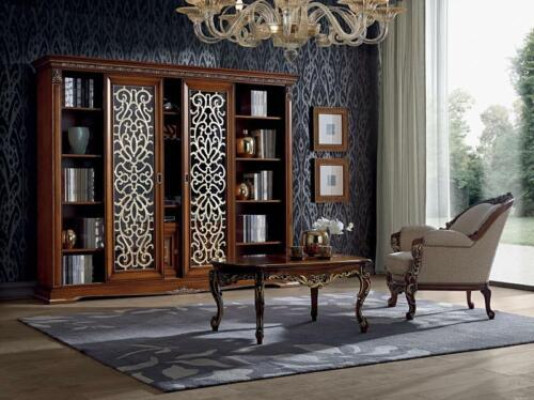 Designer Wohnzimmer TV Anbauwand Medienwand Fernsehwand Fernsehschrank Wohnwand Massivholz