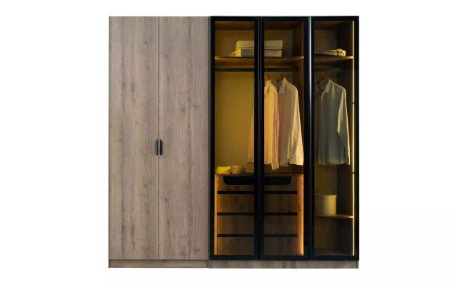 Schlafzimmer Set Loft Design Bett Schrank Betten Kommode Nachttisch 5tlg