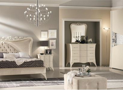 Schlafzimmer Bett Nachttisch Konsole Kleiderschrank Modern Holz Luxus Set 6tlg.