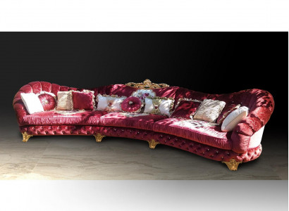 Designer Sofa Ecksofa Wohnlandschaft Rund Couch Samt Couch Sofa Ecksofa Italien