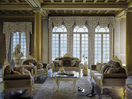 Klassischer Wohnlandschaft Sofas Couchen Polster Sofa Sofagarnitur 3+2+1 Sitzer