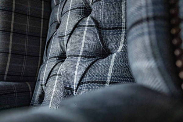 Ohrensessel Chesterfield Sessel Couch 1 Sitzer Sofa Textil Couchen Stoff