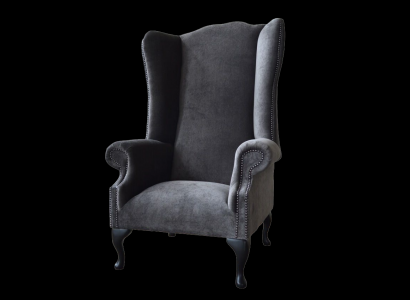 Ohrensessel Sessel Design Polster Sofa Couch Chesterfield Textil Möbel