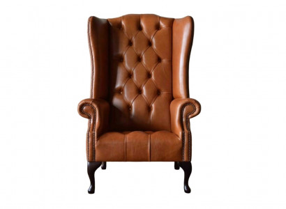 Sessel Ohrensessel Chesterfield Luxus Sitzer Wohnzimmer Braun Neu