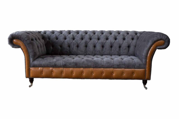 Design Sofa 3 Sitzer Chesterfield Couch Polster Sofas Dreisitzer Neu
