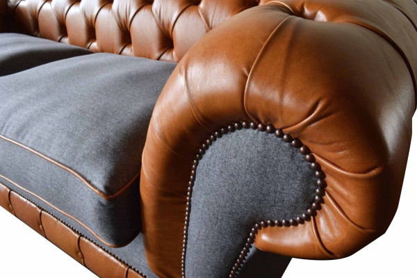 Sofa Luxus Leder Chesterfield Couch Sofas Polster 3 Sitzer Design Neu