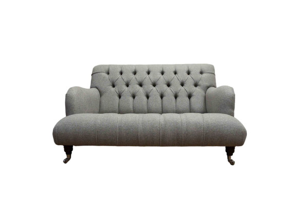 Luxus Dreisitzer Grau Sofa 2 Sitzer Design Chesterfield Möbel Couchen