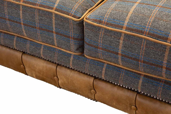 Chesterfield Sofa 2 Sitz Design Couch Dreisitzer Luxus Möbel Stil Textil Sofas