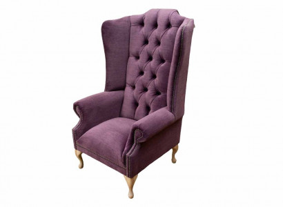 Ohrensessel Designer Textil 1 Sitzer Couchen Polster Chesterfield Sitz