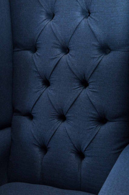 Chesterfield Ohrensessel Relax Sessel Stuhl Polster Stoff Textil 1 Sitz