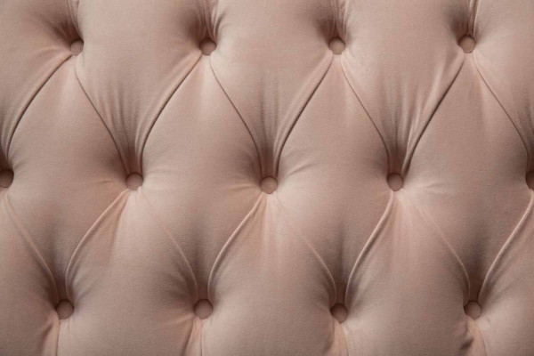 Sofa 3 Sitzer Chesterfield Couch Sitz Textil Stoff Couchen Rosa Polster