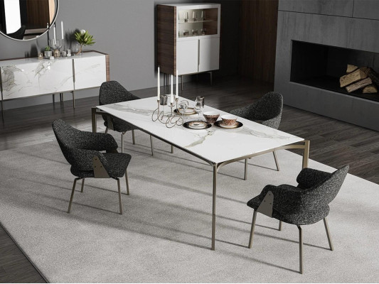 Luxus Esszimmer Set 8tlg Einrichtung Esstisch Stühle 4x Holz Möbel Sideboard