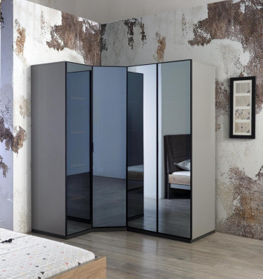 Jugendzimmer Set Bett Eckschrank Nachttisch Schreibtisch Möbel 4tlg Neu