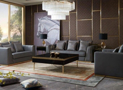 Sofagarnitur 321 Sitzer Set Design Sofas Polster Couchen Leder Deko Relax