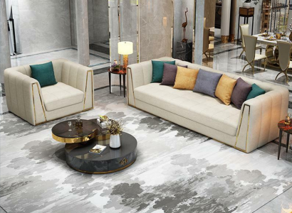 Designer Möbel Wohnzimmer Poster Sofa Couch Sofagarnitur Garnituren