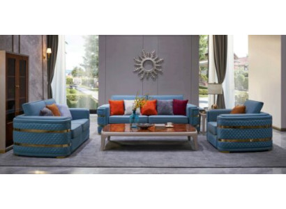 Klassische Sofa Polster 3+2+1 Sitzer Couchen Leder Sitz Garnitur Wohnzimmer