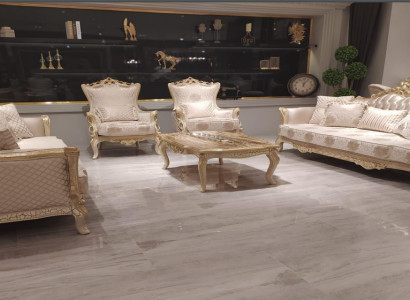 Luxuriöse 5-teilige Sofagarnitur mit 3+3+1 Sitzplätzen und Couchtisch