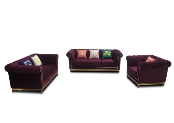 Chesterfield Wohnzimmer Couch Sofa Set Luxus Garnitur 3+2+1 Gruppe Neu