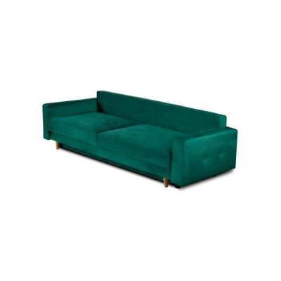 Funktionelles und mega komfortables 3-Sitzer-Schlafsofa in luxuriösem Grün