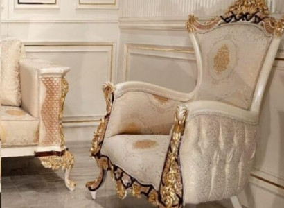 Ohrensessel Sessel Sitzer Luxus Design Polster Sofa Textil Barock Relax Stoff