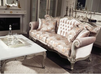 Rosa Couchen Polster Sofa Sofas 3 Sitz Dreisitzer Stoffsofa Barock Rokoko