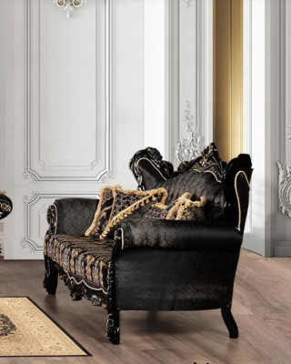 Sofagarnitur 3+3 Sitzer Sofa Sessel Sofas Luxus Garnitur Set Polyester Stoff Neu