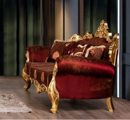 Sofagarnitur 3+3 Sitzer Luxus Set Dreisitzer Garnitur Sofas Stoff Barock Gruppe