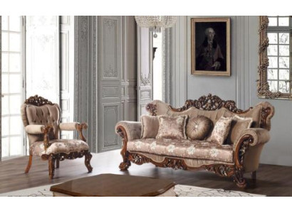 Sofagarnitur 3+1 Sessel Sitzer Couchtisch Sofa Neu Sofas Set Stil Art déco