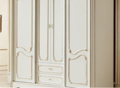 Klassischer Kleiderschrank Möbel Holz Schränke Schlafzimmer Weiß Holz