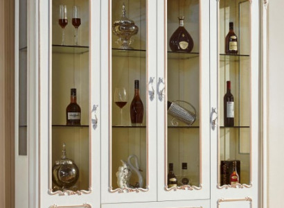 Vitrine Schränke Vitrinen Holz Luxus Wohnzimmer Möbel Schrank Barock