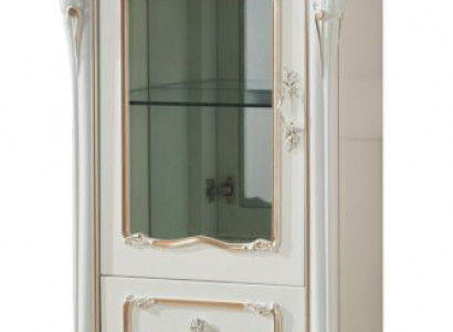 Vitrine Weiß Luxus Wohnzimmer Möbel Holz Glas Design Schrank Klassische