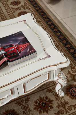 Couchtisch Weiß Tische Wohnzimmer Elegantes Klassische Design Möbel