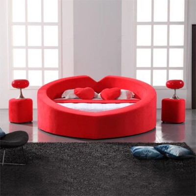 Designer Bett in Herzform Flitterwochen Bett Luxus Bettgestell Bett Bordell