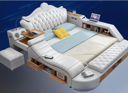 Chesterfield Doppel Luxus Design Bett Polster Betten180x200 Multifunktion