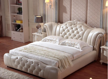 Design Chesterfield Bett Textil Samt Polster Hotel Leder Betten Schlafzimmer