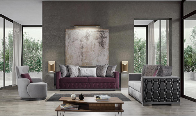 Modern Luxus Sofagarnitur Sofa Garnitur Sofas Sessel 3+1 Sitzer Stoff Design