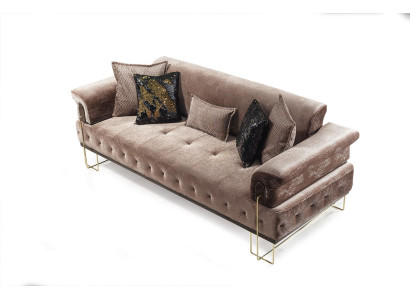 Luxus Dreisitzer braun Sofa 3 Sitzer Sofas Design Modern Design Möbel