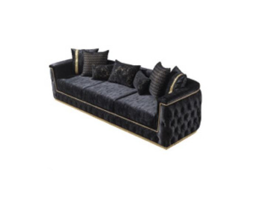 Dreisitzer Sofa 3 Sitzer Sofas Polster Couchen Chesterfield mit Textil