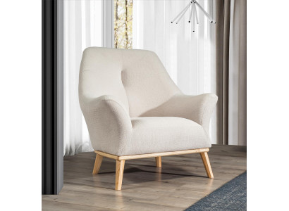 Relax Club Sessel 1 Sitzer weiß Wohnzimmer Luxus Design Möbel Textil