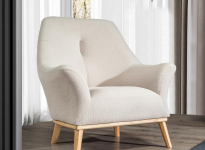 Relax Club Sessel 1 Sitzer weiß Wohnzimmer Luxus Design Möbel Textil