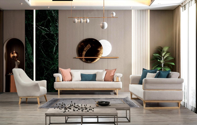 Relax Club Sessel 1 Sitzer weiß Wohnzimmer Luxus Design Möbel Textil