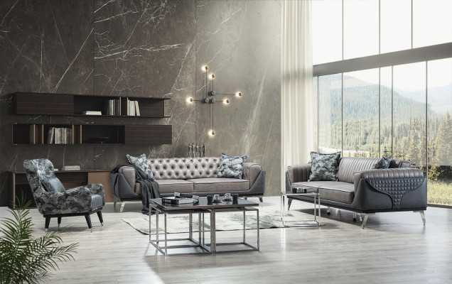 Wohnzimmer Sessel Polster Sitzer Modern Design Schlangen Stil Bezug