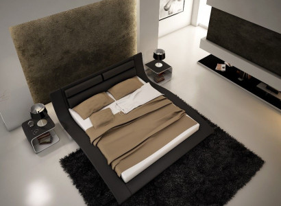 Design Gepolstert Hotel Bett 180x200cm Hochzeit Holz Schlafzimmermöbel