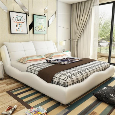 Modernes Hotel Gestell Luxus Schlaf Zimmer Betten Design Leder Bett