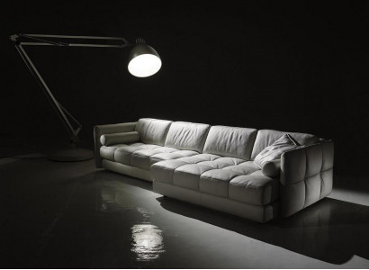 Designer Ledersofa Ecksofa Polster Eck Couch Sitz Eck L Form Garnitur Sofa Neu