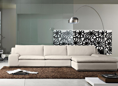 Ecksofa Wohnzimmer Schlaf Sofa Couchen Couch Weiß L Form Leder Möbel PRIANERA