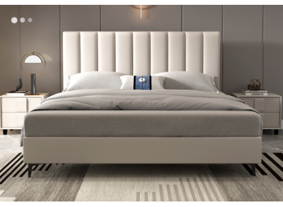 Design Holz Leder Betten 180x200cm Möbel Schlafzimmer Hotel Betten