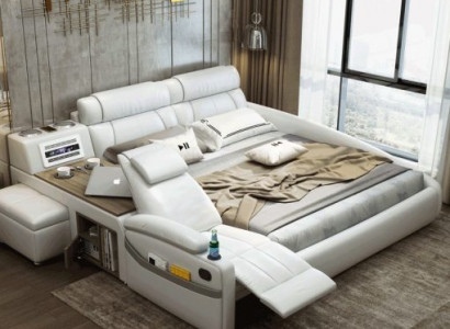 Design Bett XXL Big Betten Leder Hotel Polster 180x200cm Multifunktion