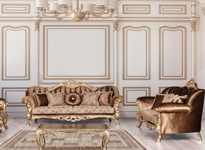 Sofagarnitur 3+3 Sitzer Luxus Garnitur Sofa Sofas Set Barock Wohnzimmer