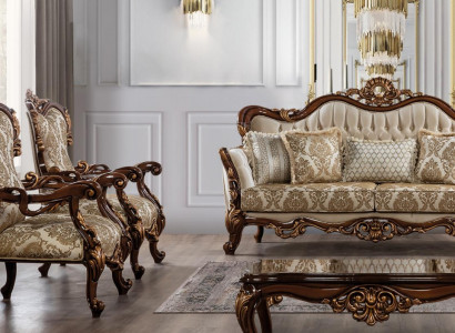 Couchgarnitur 3+1 Sitzer Sofa Sofas Couch Stoff Garnitur Gruppe Set Wohnzimmer